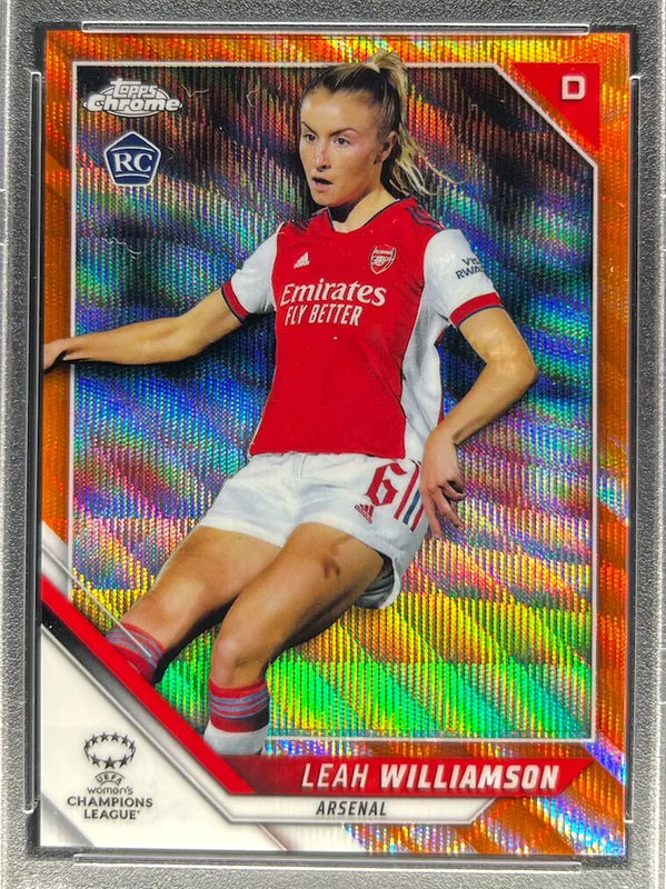 2021-22 Topps Chrome UWCL Leah Williamson Orange /25 #38