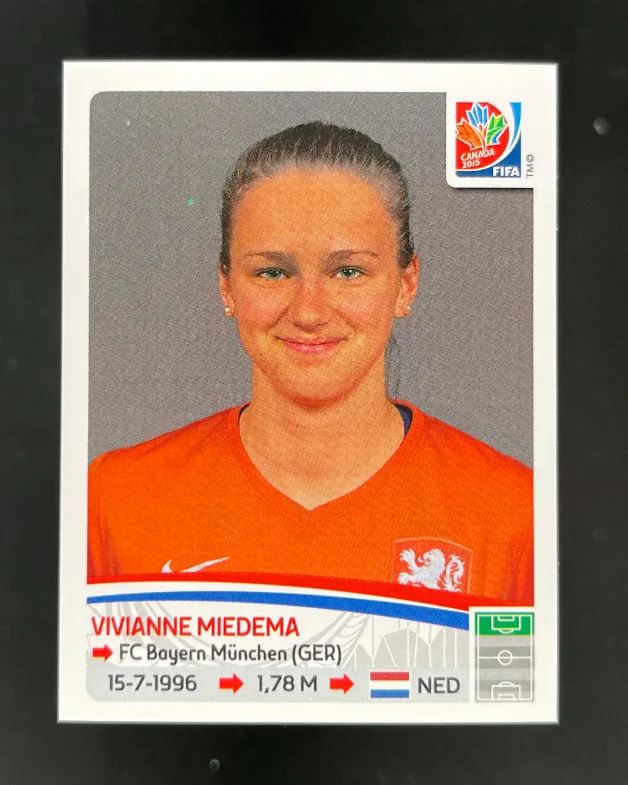 2015 Panini Women's World Cup Sticker Vivianne Miedema Italy Back #97