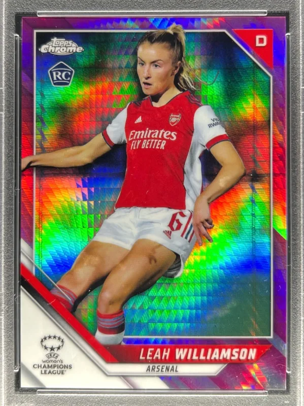 2021-22 Topps Chrome UWCL Leah Williamson Pink Prism /150 #38