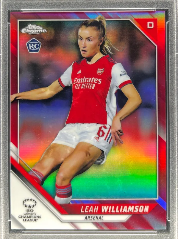 2021-22 Topps Chrome UWCL Leah Williamson Red/5 #38