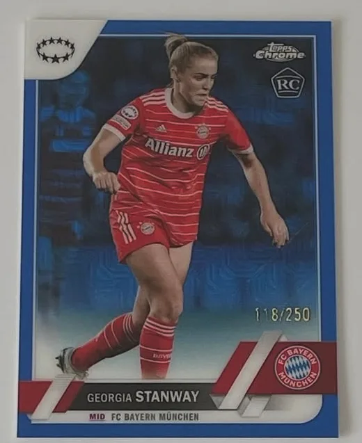 2022-23 Topps Chrome UEFA Women's UWCL Blue Mojo /250