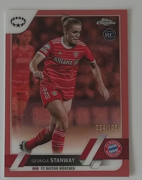 2022-23 Topps Chrome UEFA Women's UWCL Rose Gold Mojo /125